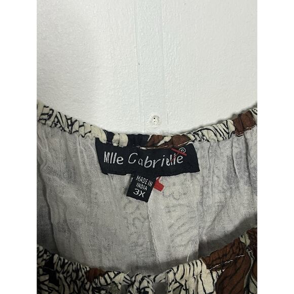 Mlle Gabrielle Floral Smocked Waist Elastic Sleeve Midi Dress Women’s Size 3X - Picture 10 of 11